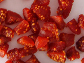 dried strawberry dices