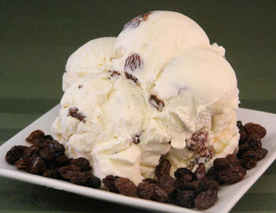 Organic Raisins Ice Cream 