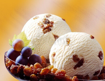 Organic Raisins Ice Cream 